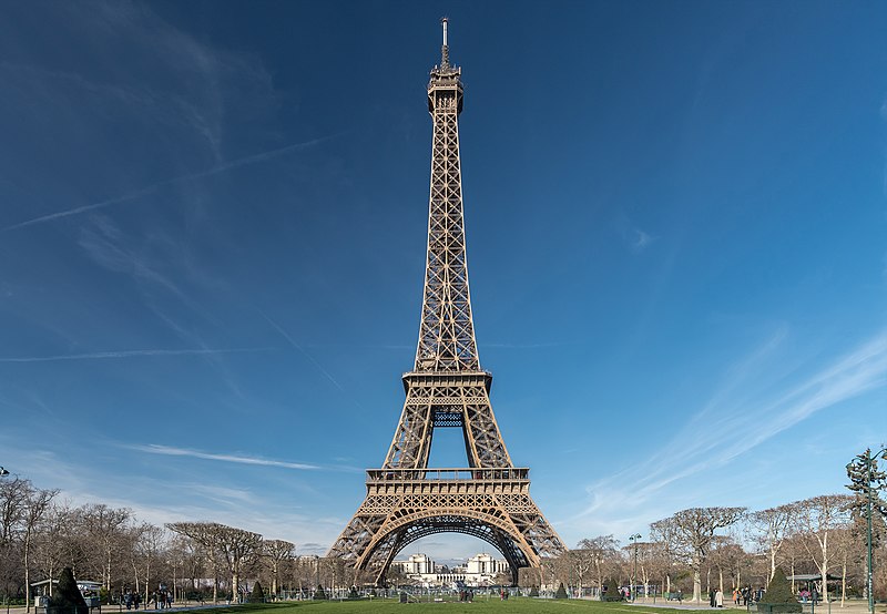 Eiffel Tower from Champ de Mars, Paris