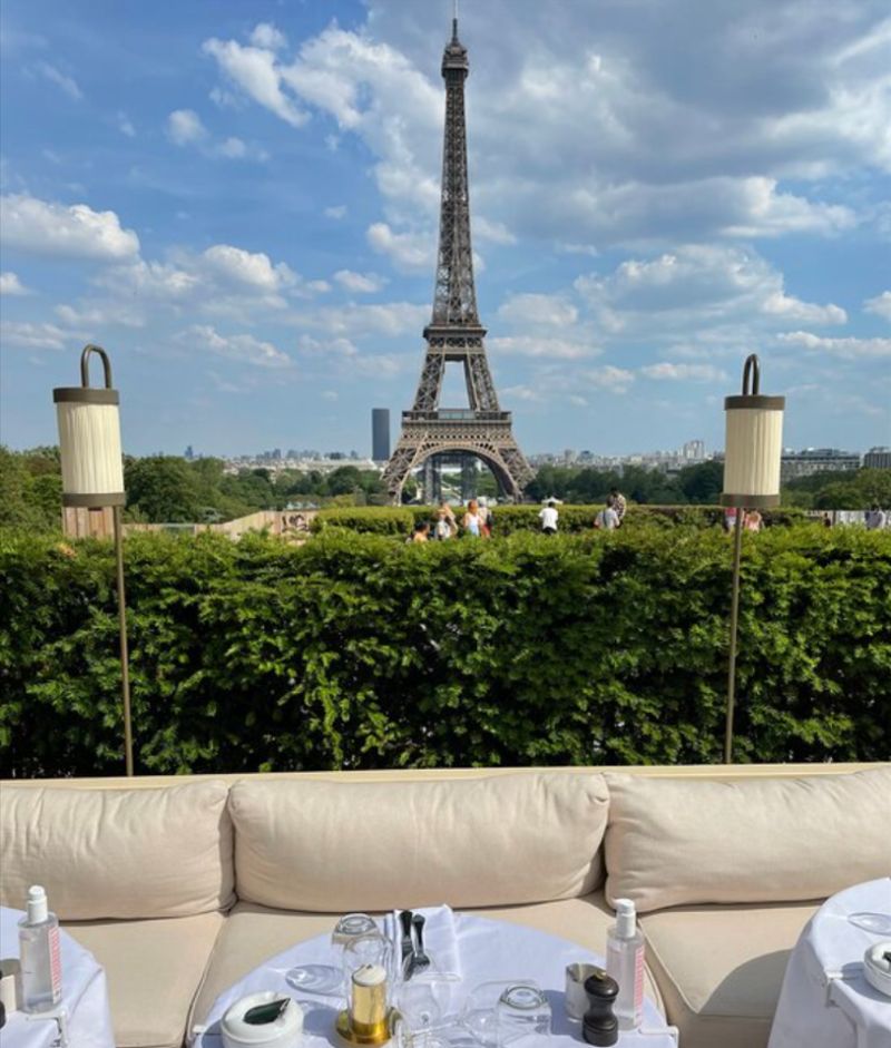 Girafe view of Eiffel Tower