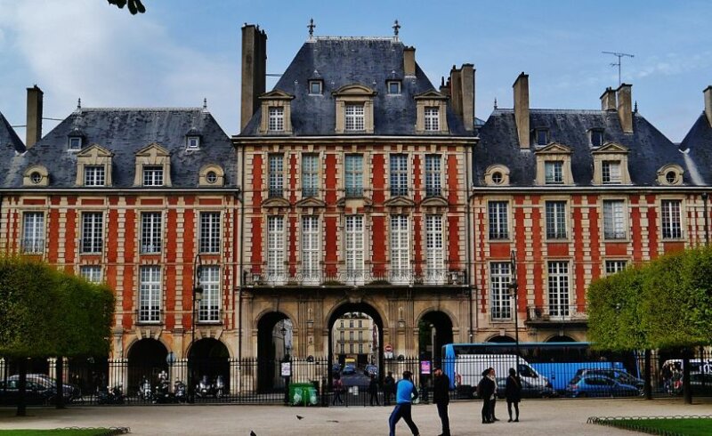 Façade of Place des Vosges, Paris