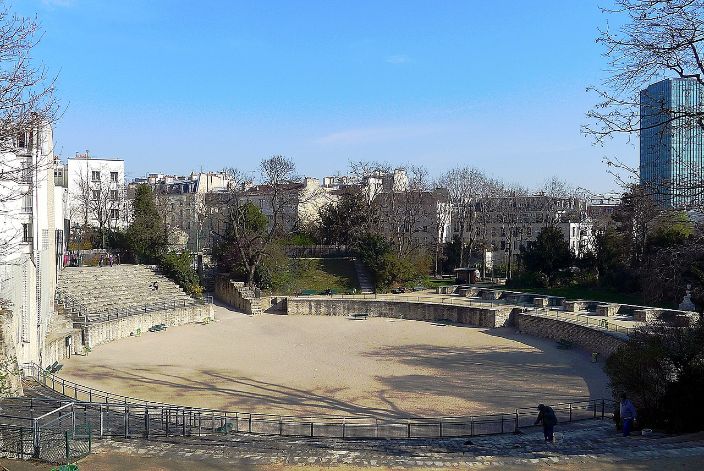 Ruins of the Roman amphitheater Arènes de Lutèce