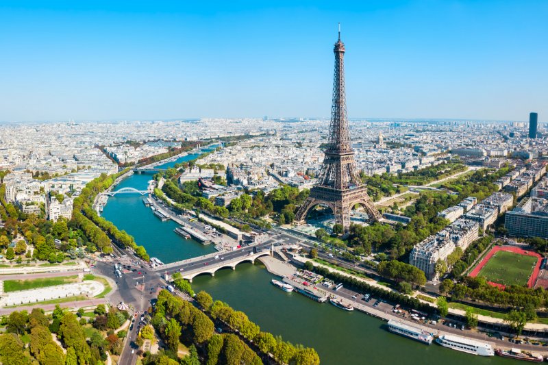 Eiffel Tower Aerial Scenery