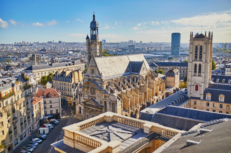 Saint-Etienne-du-Mont Church Aerial View