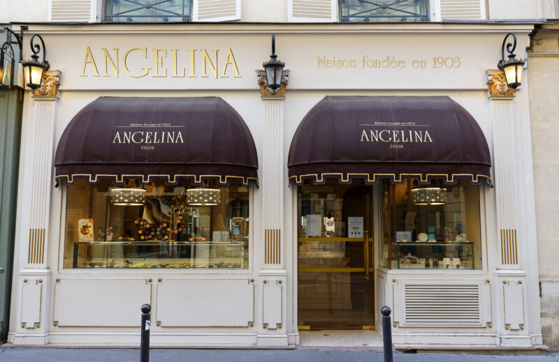 Famous Angelina pastry and cakes shop founded in 1903