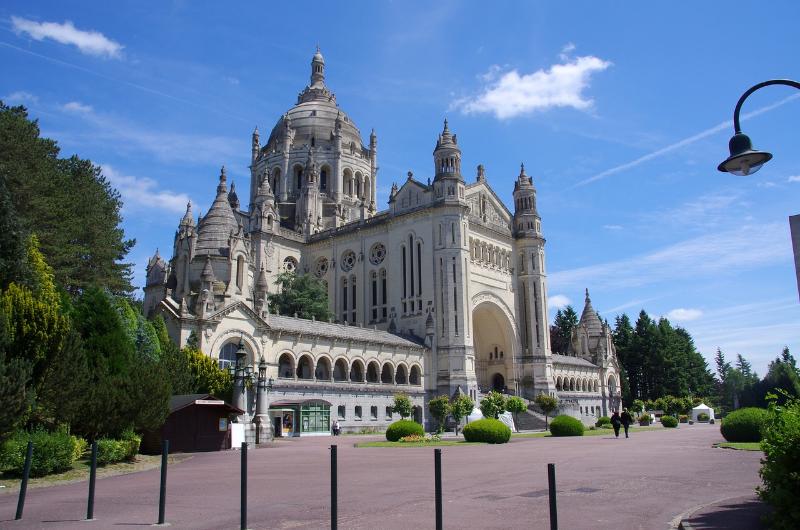 Exterior of Basilica of Sainte-Thérèse of Lisieux, Lisieux, France