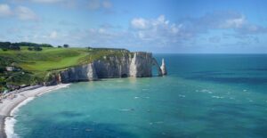 Beach and cliffs in Etretat, Normandy, France