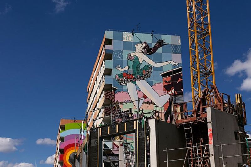 Building with murals