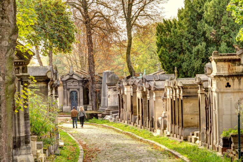 Pere Lachaise Cemetery in Autumn
