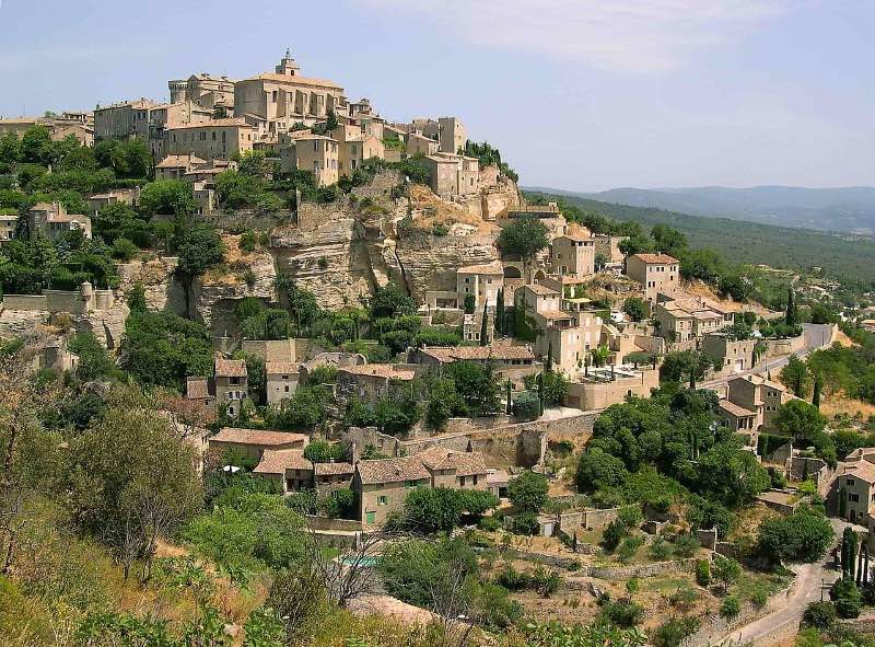 Gordes town in France perched on a hill