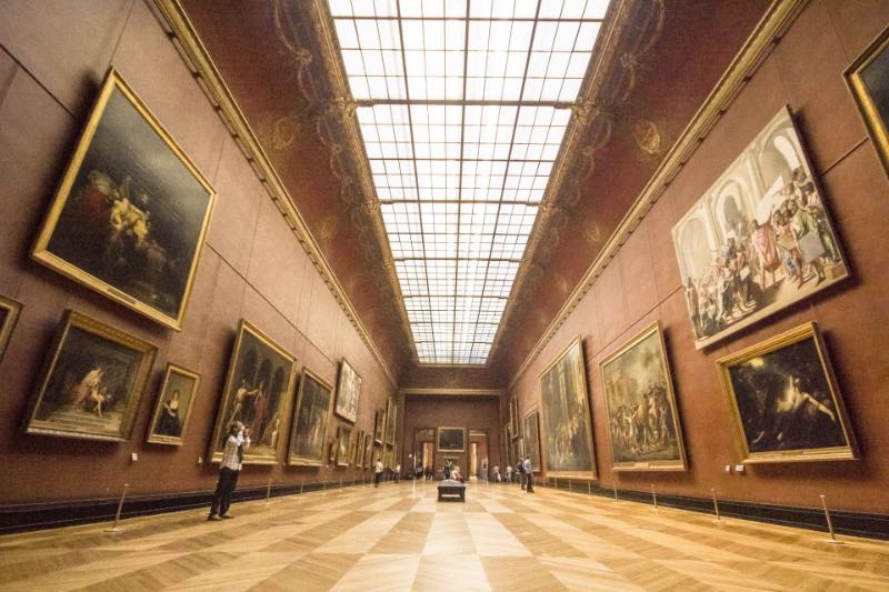 Interior of the Louvre Museum