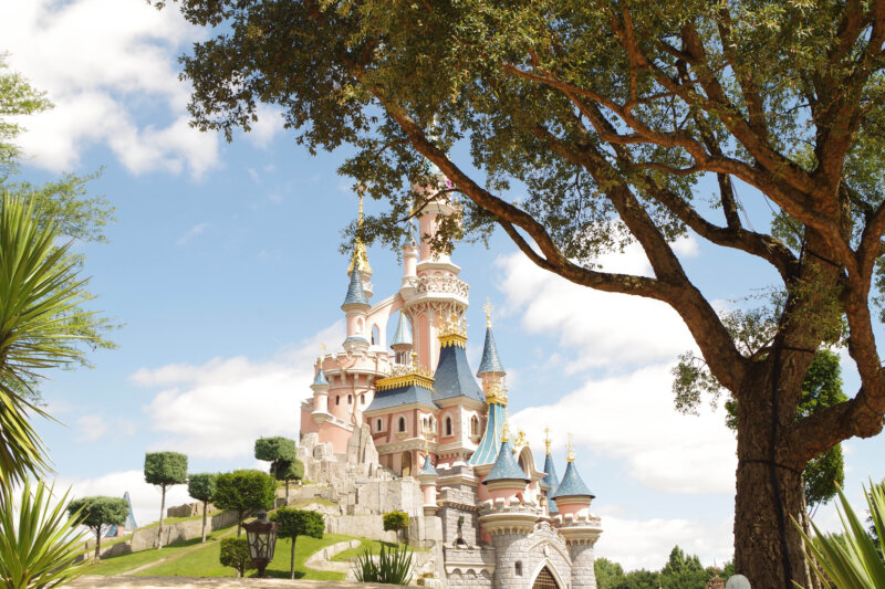 Beautiful castle in Disneyland Paris