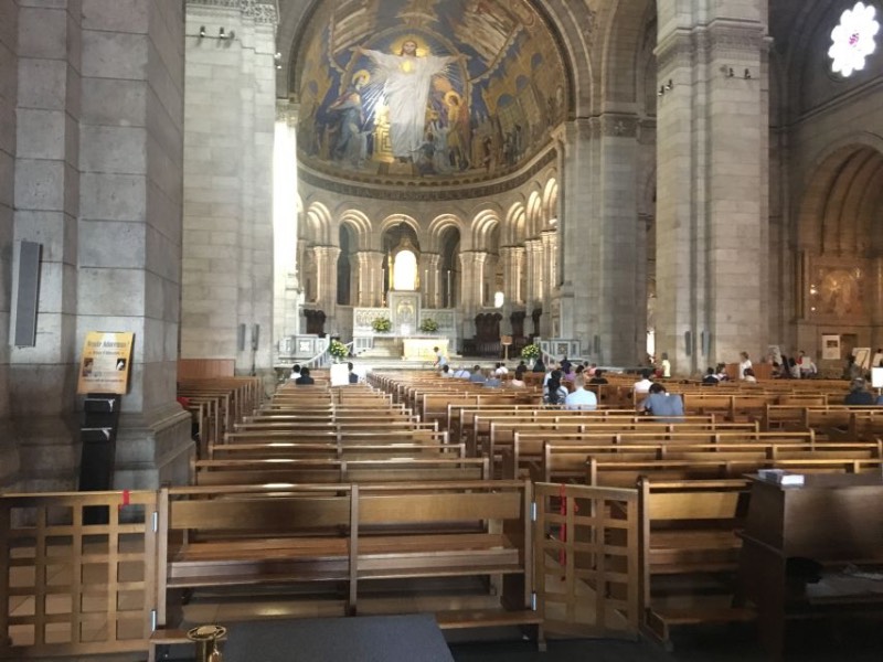 inside look of the Basilica at Montmartre