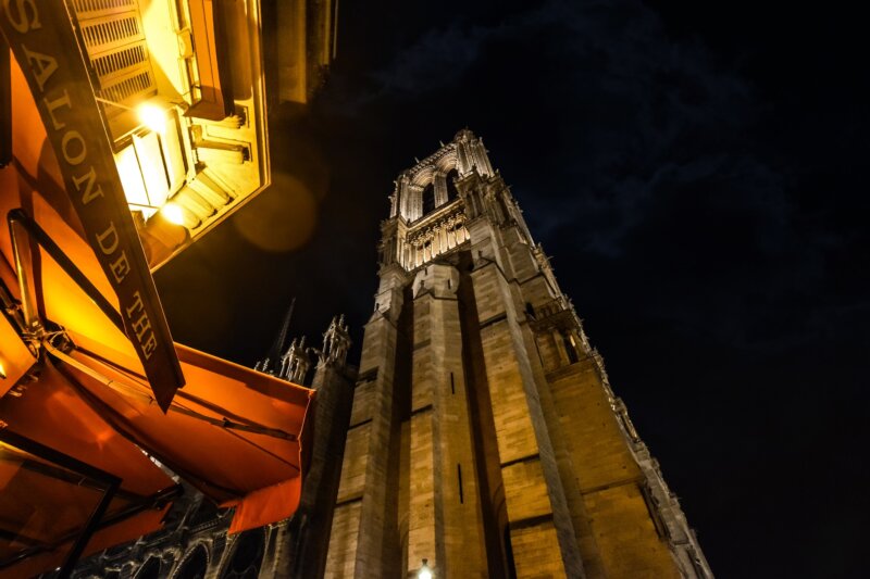 notre dame at night