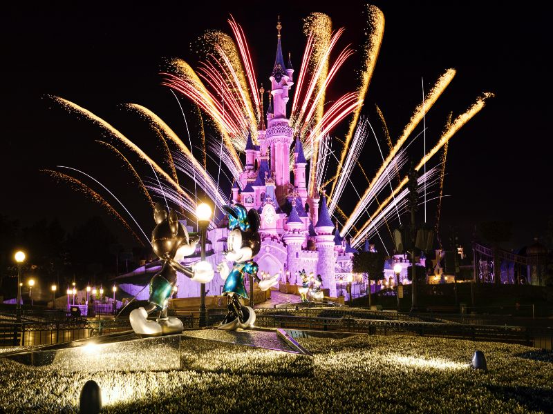 Fireworks at Disneyland  Paris, France