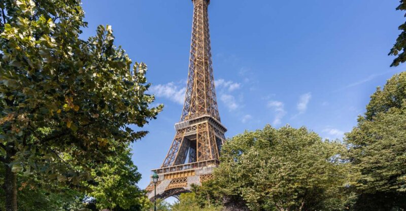 Side view of Eiffel Tower