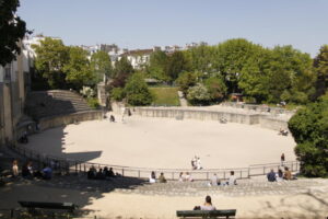 Tourists and Locals in Arènes de Lutèce