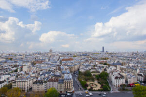 Aerial view at Latin Quarter in Paris