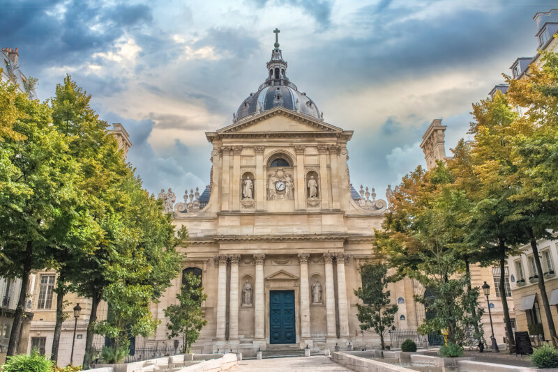 Building of Sorbonne university in the Latin Quartier