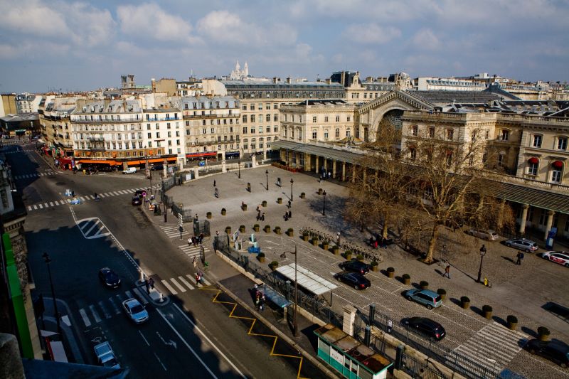 Aerial view of Gare de l'Est city centre