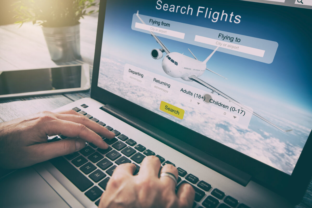 Booking flight travel traveler search reservation holiday page