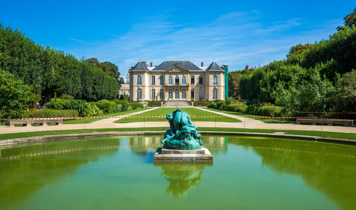 Famous Rodin museum and gardens in Paris, France