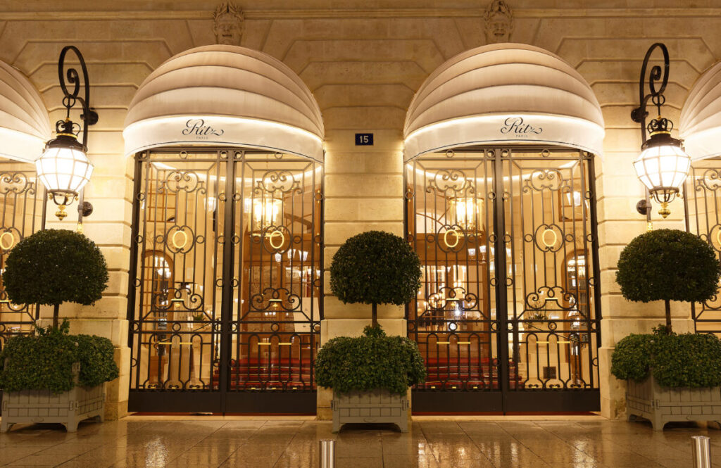 View of legendary Ritz hotel in Paris