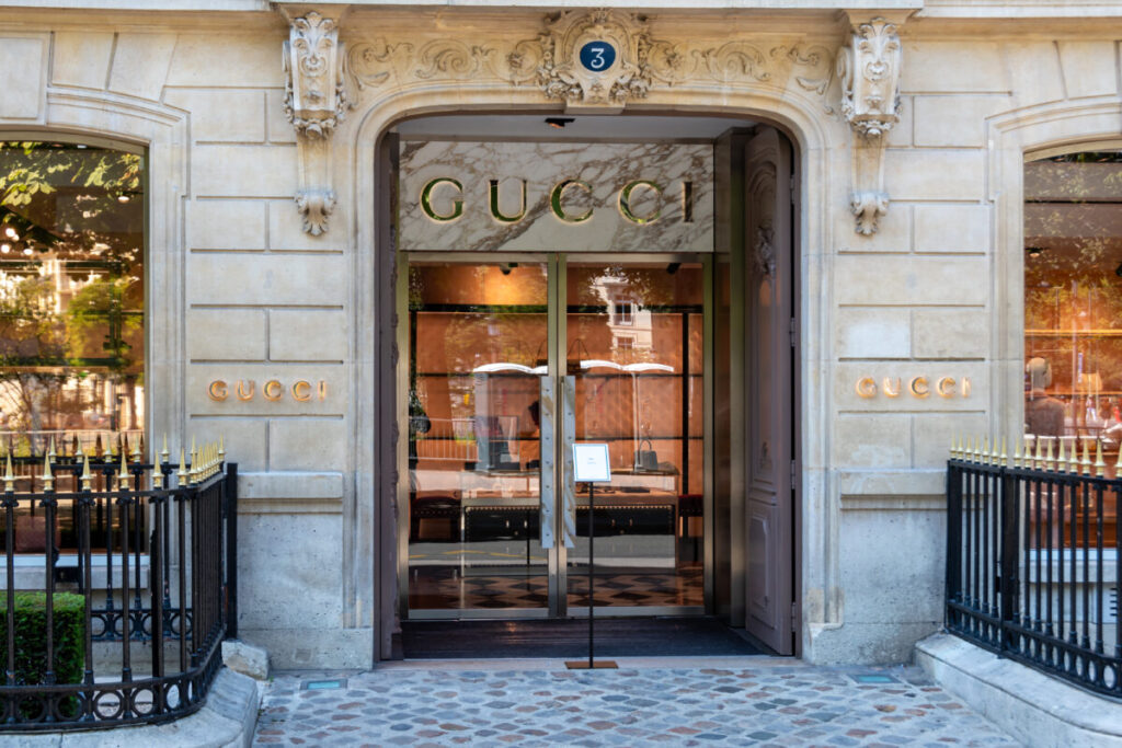 View of Gucci Botique in Paris