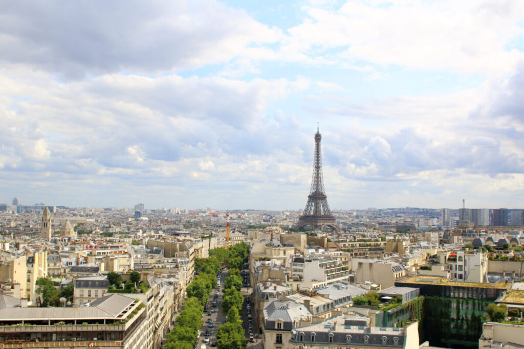 Skyline with view on Eiffel Tower, Paris