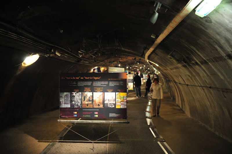 Tourists inside the museum