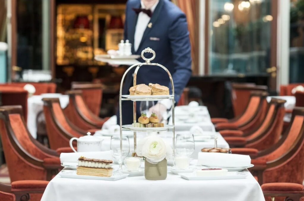 Food on a restaurant in Ritz Paris