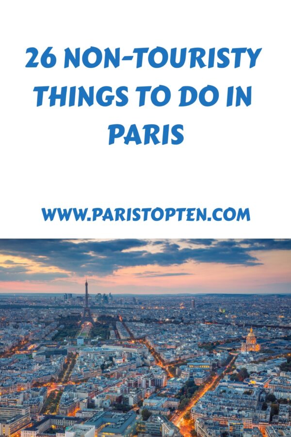 non tourist activities paris