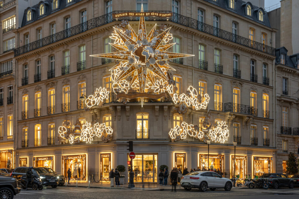 One of the highlights of Christmas in Paris is the enchanting window displays at the city's grand department stores.