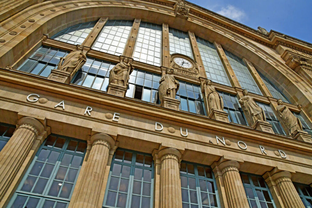 Gare du Nord, Paris's bustling railway hub, connects the city to Europe.