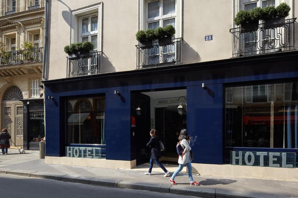 n image capturing the essence of a Hotel Saint Germain review in Paris. The photo may showcase the elegant interior or exterior of the hotel, complemented by luxurious furnishings
