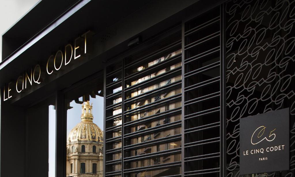 Le Cinq Codet Paris captivates with its contemporary facade, seamlessly blending modern design into the historic surroundings.