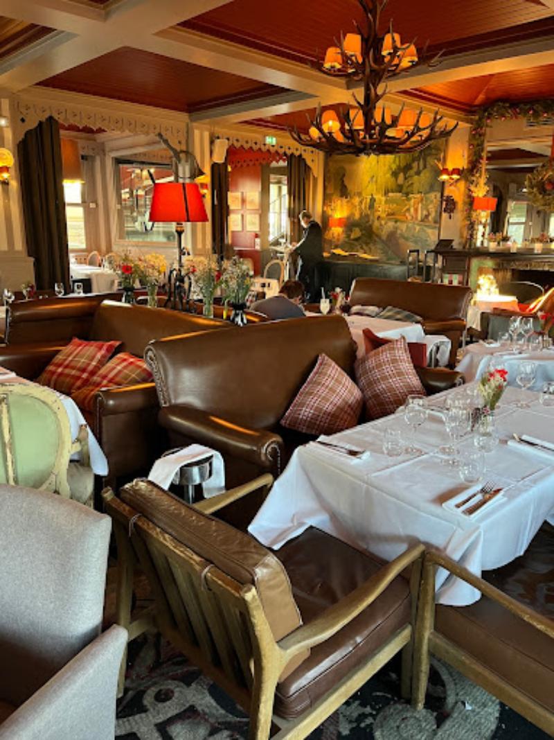 Inside the Le Chalet des Iles restaurant in Paris