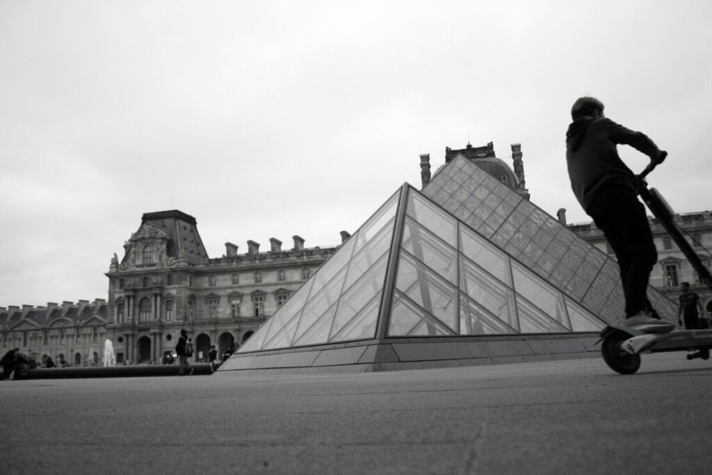 Lime scooter at the Louvre