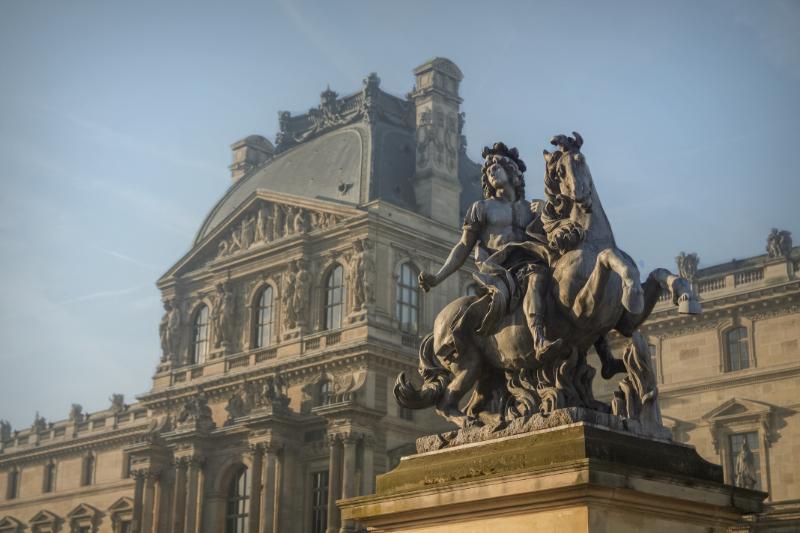 Statue of Louis XIV outside the Louvre