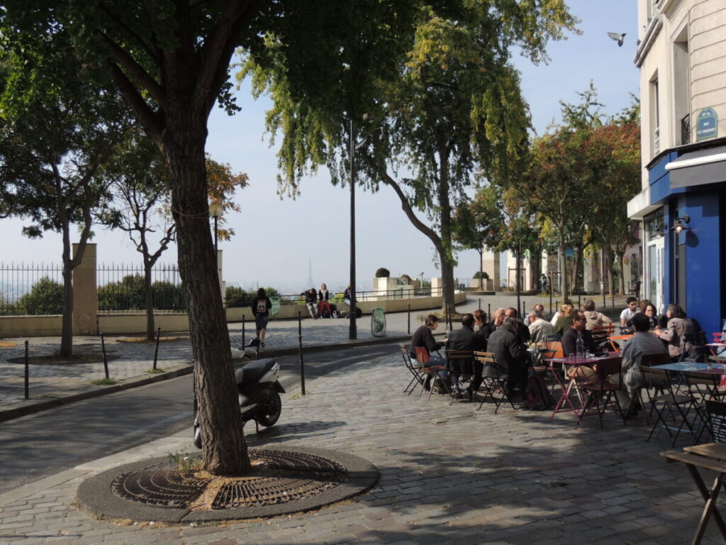 Cozy terrace in Belleville, 20ème arrondissement, Paris, France