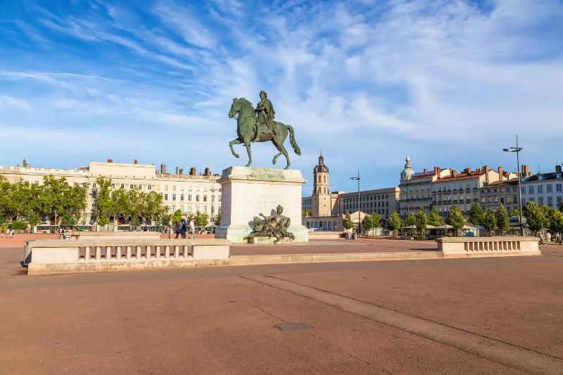 Bronze equestrian statue of Louis XIV