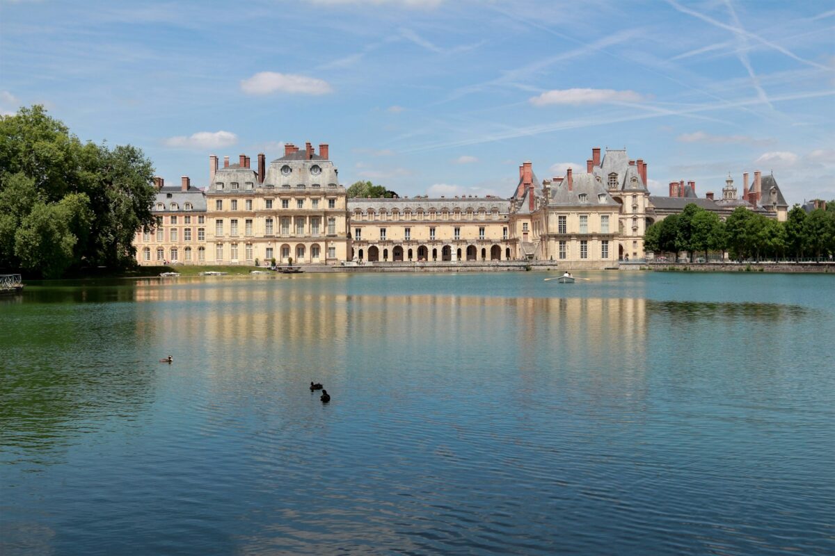 Exterior of the Château de Fontainebleau in Fontainebleau, France