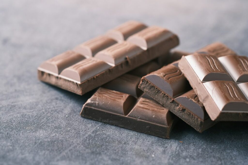 Set of chocolate bars