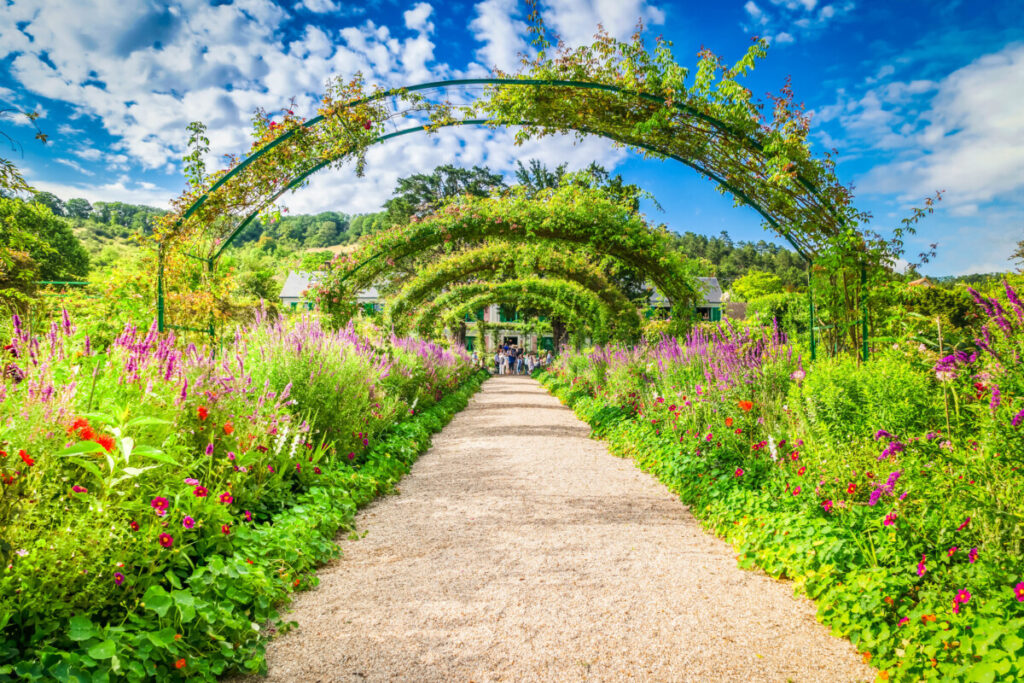 Claude Monet garden pathway in Giverny, France