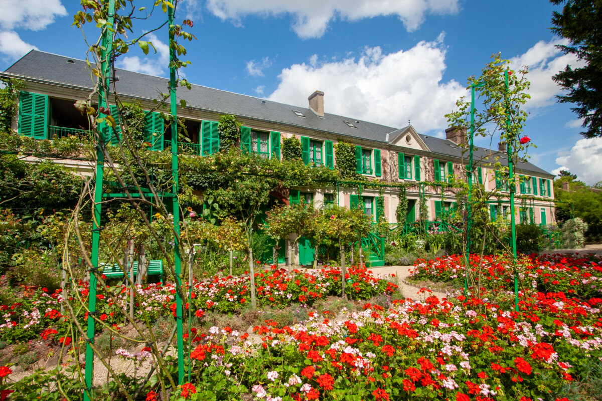 Former home of Impressionist Claude Monet, now a museum in Giverny, France, showcasing his life and artwork.