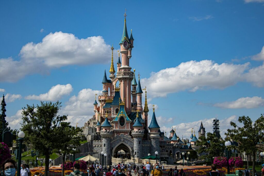 Castle and skyline in Disneyland Paris