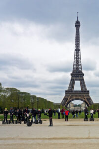 Tourists on a Eiffel Tower, Paris Segway Tour