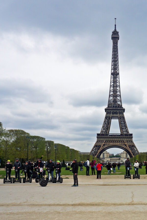 Tourists on a Eiffel Tower, Paris Segway Tour