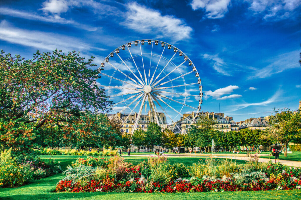Fête Foraine des Tuileries amusement-park ferris wheel at Tuileries Garden in Paris