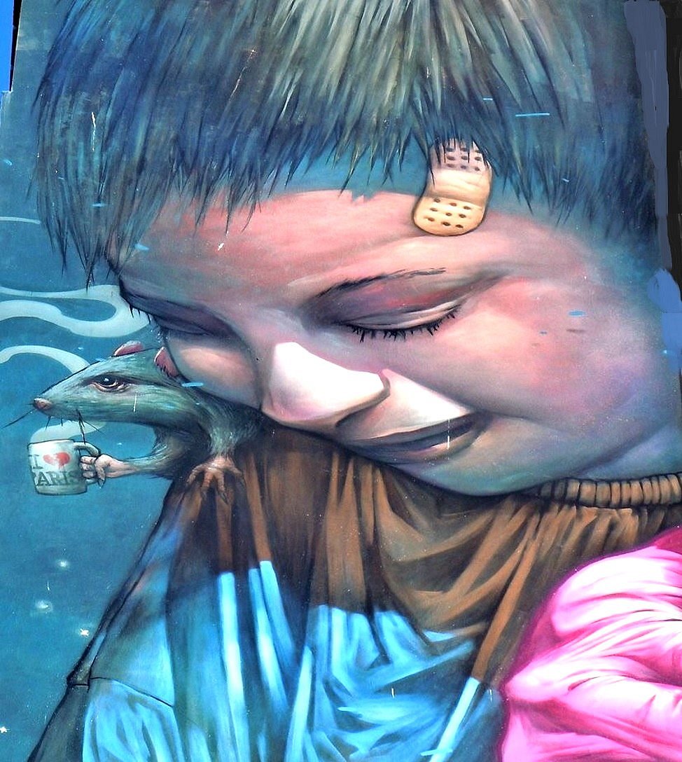 Fresque murale "Jeune graffeuse"