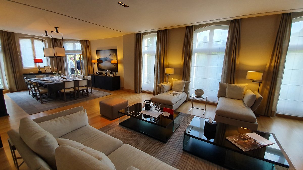 Spacious living room in La Reserve Paris Apartments