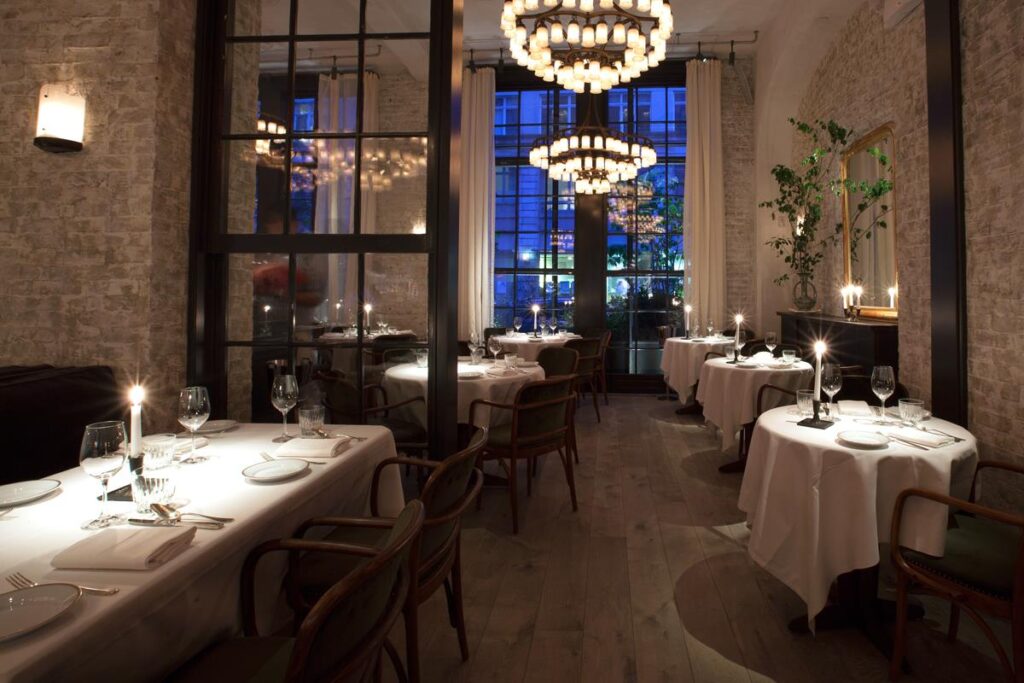 Interior of Le Coucou in New York City 